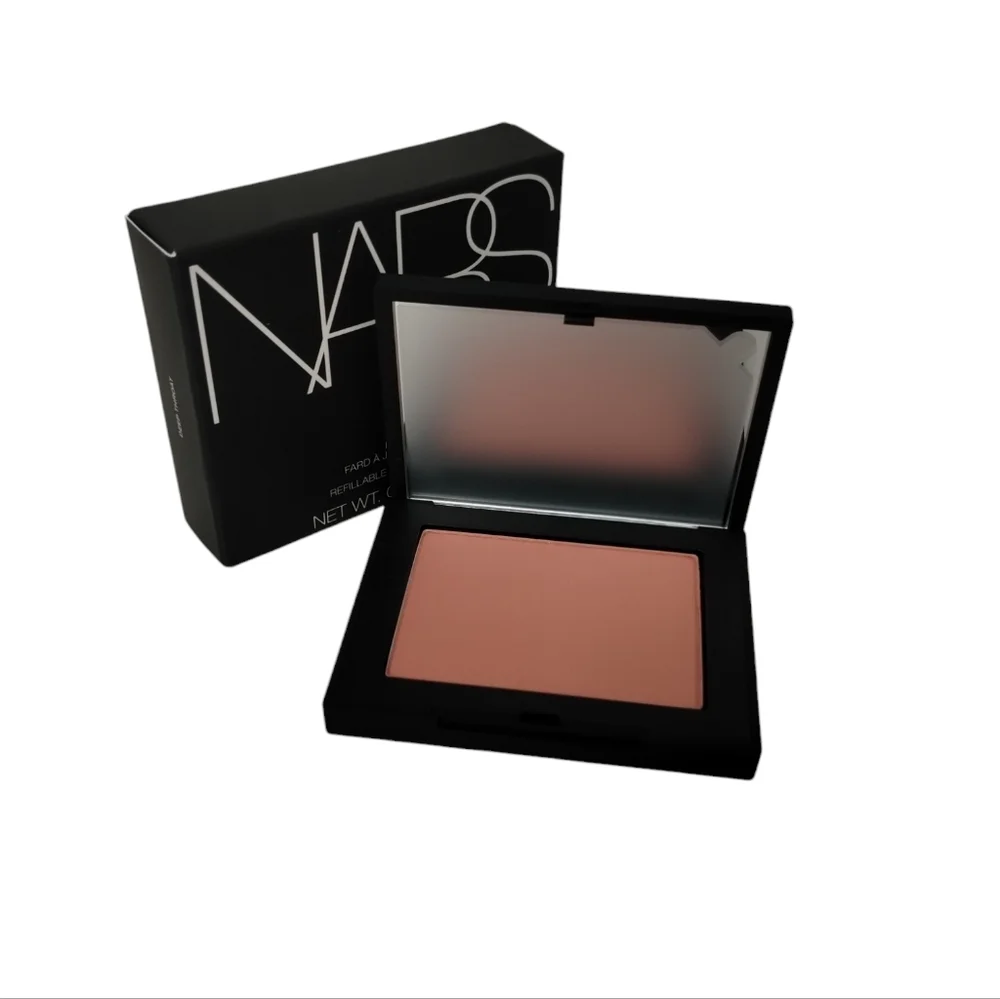 NARS Blush DEEP THROAT Rouge Refillable Case Full Size 16Hr New Soft Pink W/gold